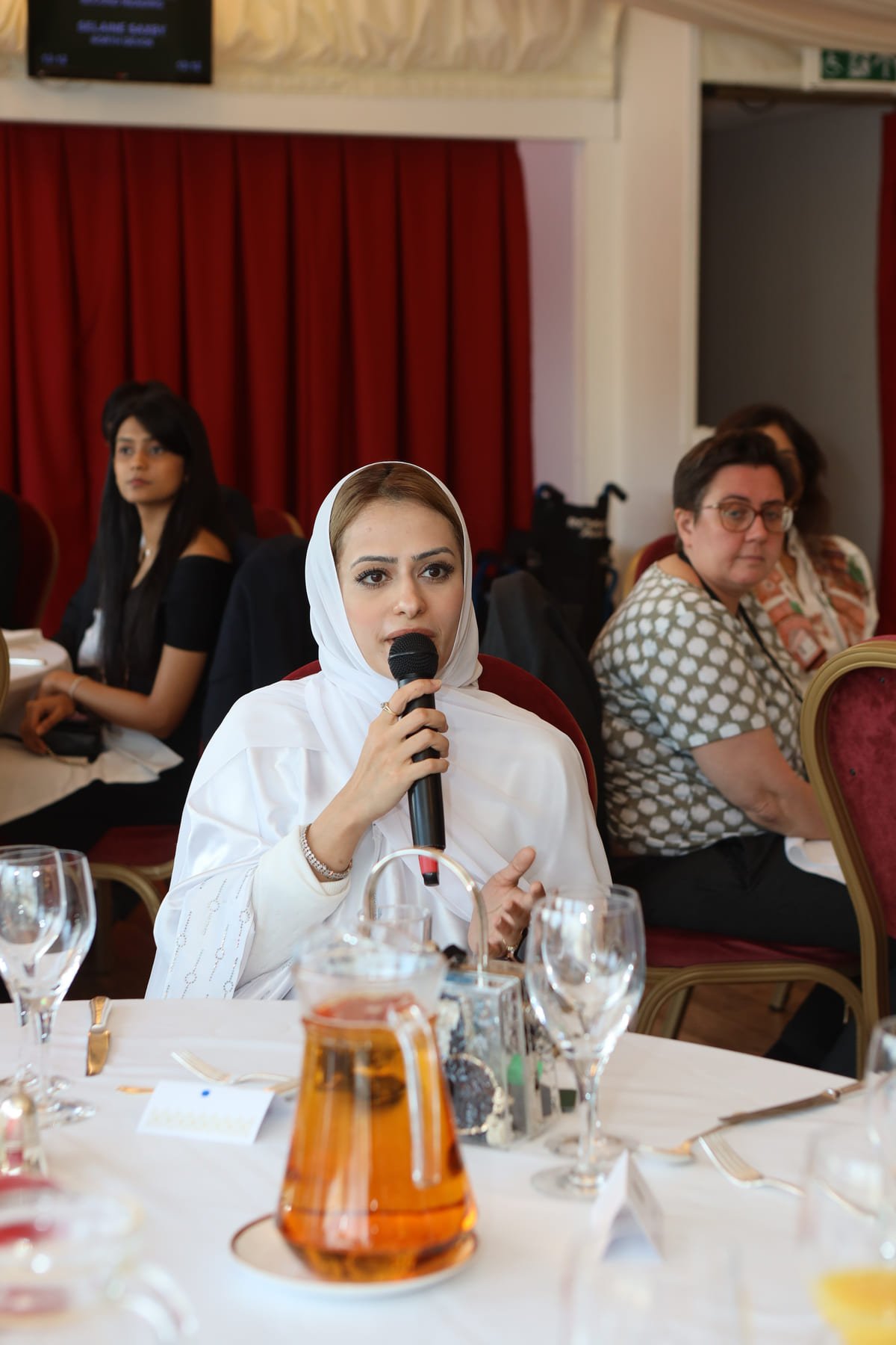 A delegate speaks during the round-table session at the Westminster conclave