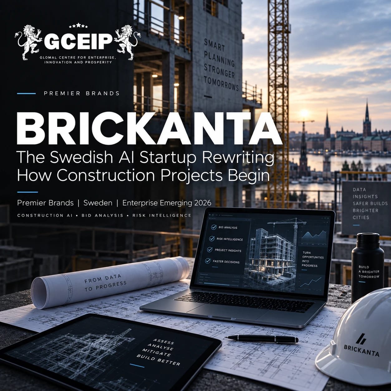 Brickanta construction AI platform in a GCEIP Premier Brands Enterprise Emerging 2026 graphic